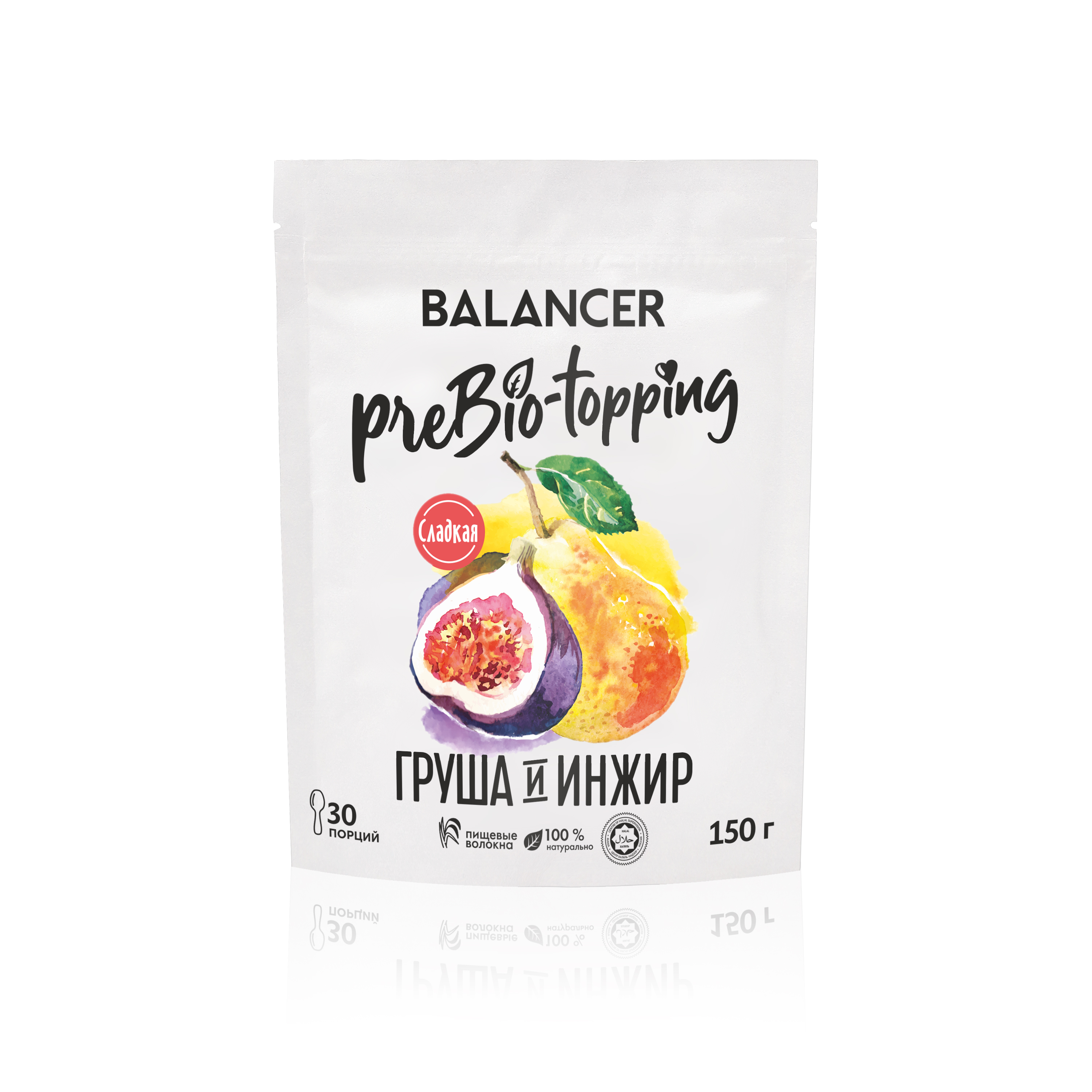 Комплексная пищевая добавка BALANCER Prebio-topping «Груша & инжир», сладкий, 150 г