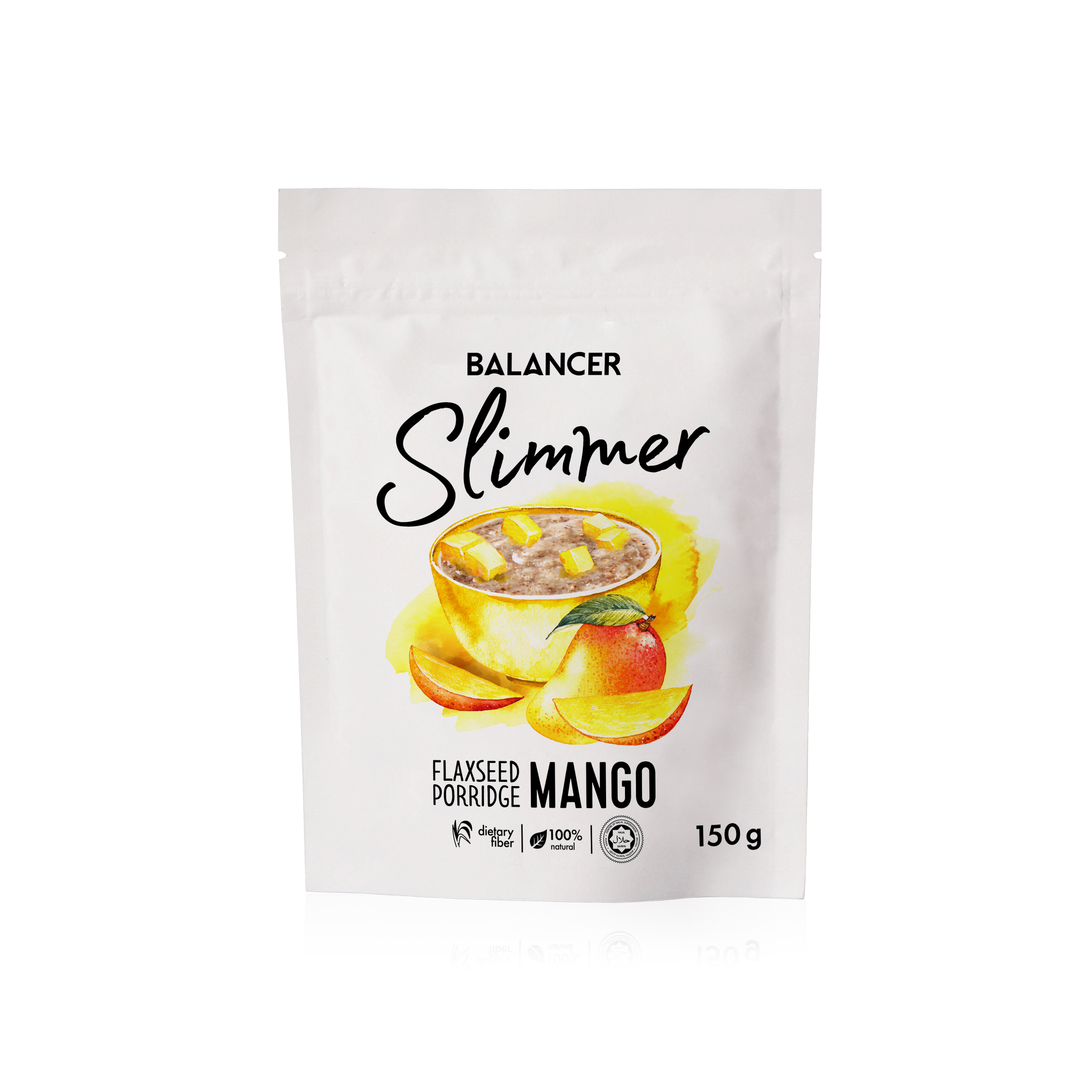 Натуральная льняная каша BALANCER Slimmer с кусочками вяленого манго, 150 г