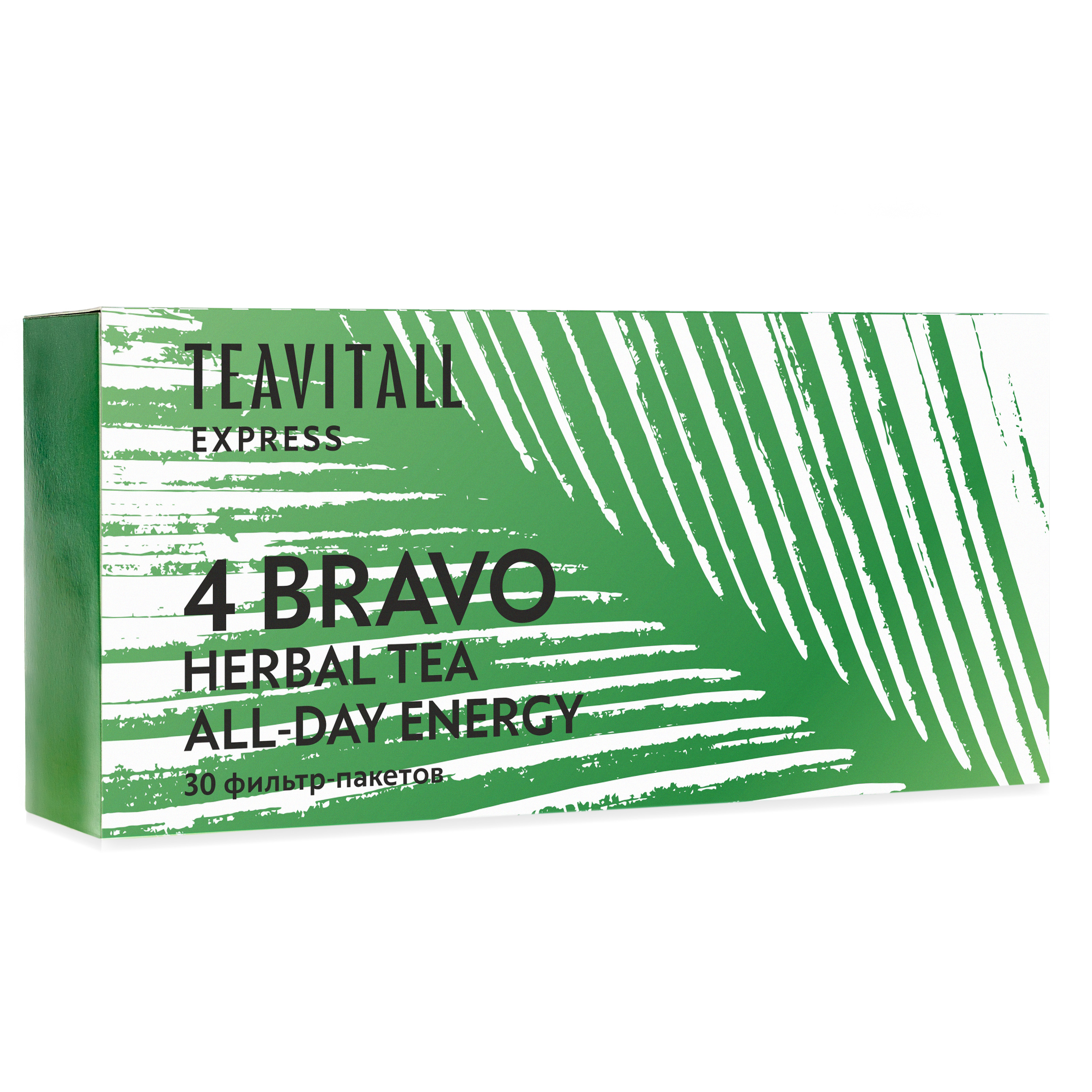 Чайный напиток для борьбы с усталостью TeaVitall Express Bravo 4, 30 фильтр-пакетов
