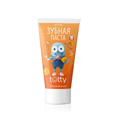 Детская зубная паста TOTTY со вкусом апельсина 3+, 50 мл