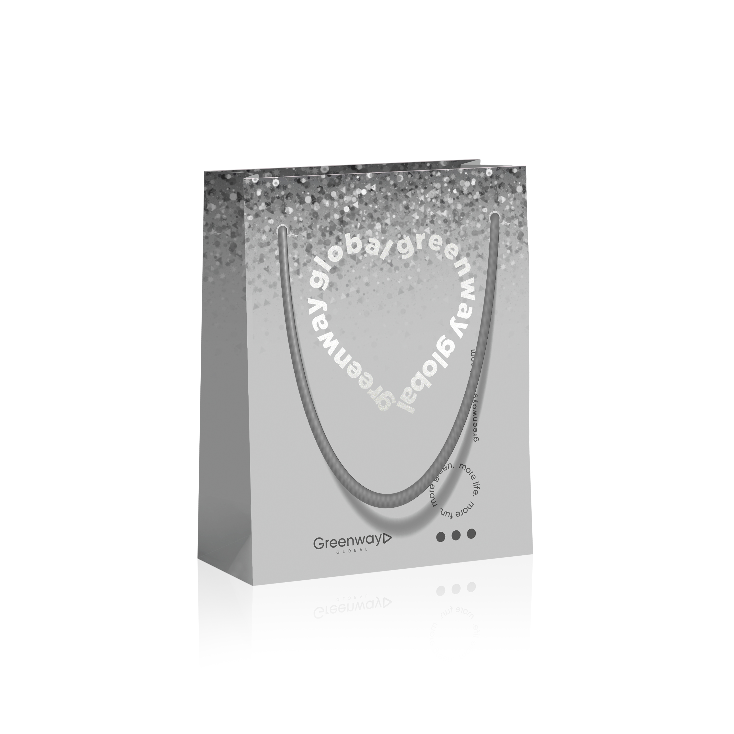 Пакет подарочный малый, серый, 12 х 15 х 8 см