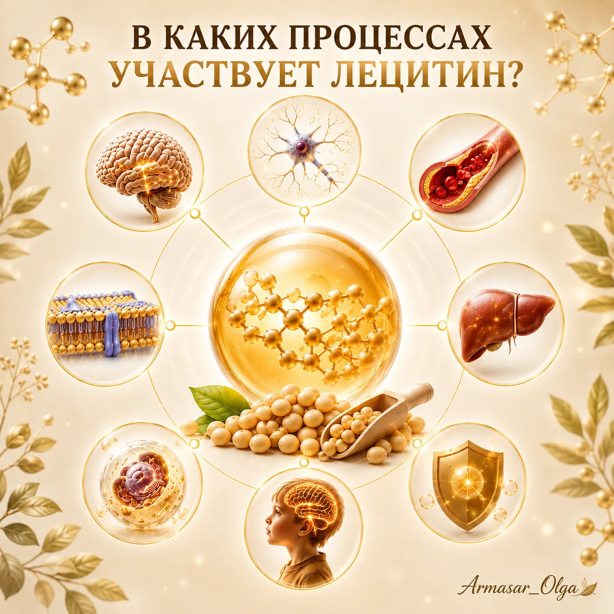 ━━━━━━
🔹 В КАКИХ ПРОЦЕССАХ УЧАСТВУЕТ ЛЕЦИТИН?
━━━━━━
Леци…